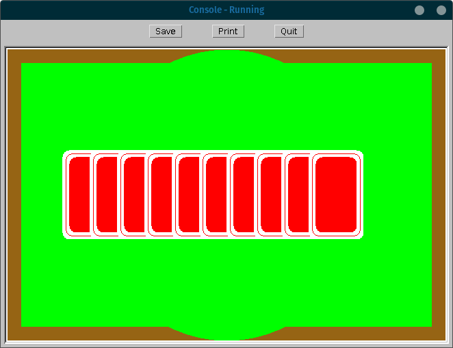 Green playing card table